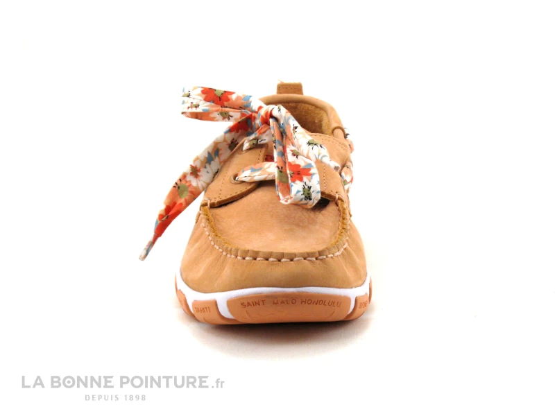 TBS JANAELE H7696 - Chaussure Bateau Femme Nubuck Abricot 4 TBS JANAELE H7696 - Chaussure Bateau Femme Nubuck Abricot – Image 2