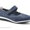 Morans WELKE - Bleu Marine - Ballerine Avec Bride A Scrache