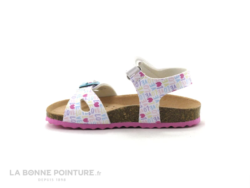 Geox B922RA CHAlKI Girl - White Multicolore - Sandale BEBE Fille 5 Geox B922RA CHAlKI Girl - White Multicolore - Sandale BEBE Fille – Image 3