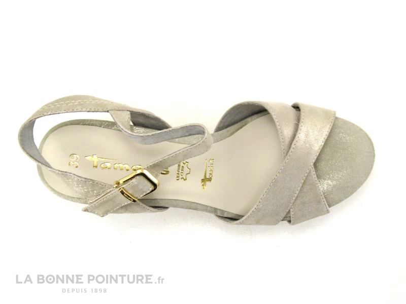 Tamaris 1-28001-20 Cashm Pea Sued - Sandale Beige - Talon Compense 8 Tamaris 1-28001-20 Cashm Pea Sued - Sandale Beige - Talon Compense – Image 6