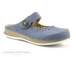 Morans MONCEY 28714 Bleu Jean - Sabot Femme Avec Velcro