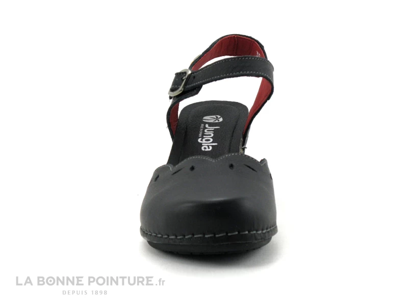 Jungla 7462 Noir - Sandale Bout Ferme Et Bride Arriere Cuir Noir 4 Jungla 7462 Noir - Sandale Bout Ferme Et Bride Arriere Cuir Noir – Image 2
