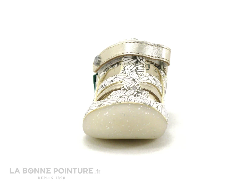 Kickers SUSHY Blanc Argent Coquillage - Sandale Fille Premiers Pas 4 Kickers SUSHY Blanc Argent Coquillage - Sandale Fille Premiers Pas – Image 2