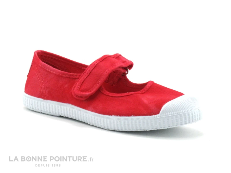 Cienta 76777 67 Ballerine Toile Rouge - Bride Velcro 7 Cienta 76777 67 Ballerine Toile Rouge - Bride Velcro – Image 5