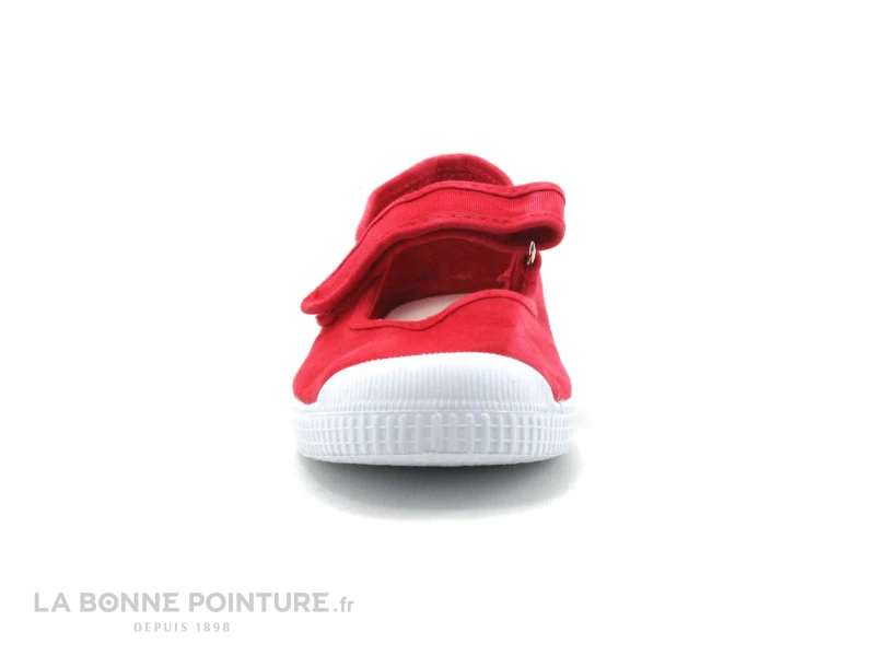 Cienta 76777 67 Ballerine Toile Rouge - Bride Velcro 4 Cienta 76777 67 Ballerine Toile Rouge - Bride Velcro – Image 2