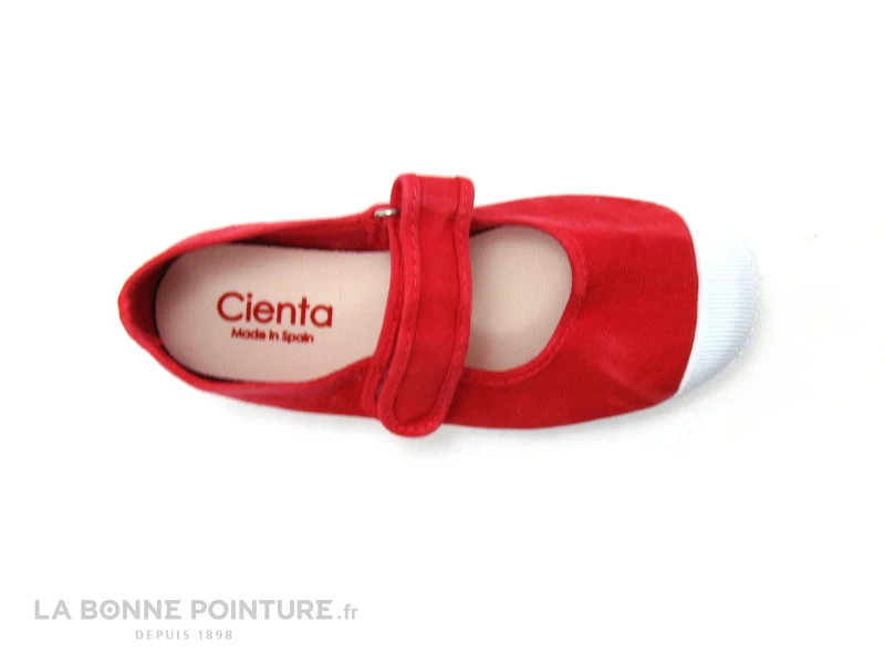 Cienta 76777 67 Ballerine Toile Rouge - Bride Velcro 8 Cienta 76777 67 Ballerine Toile Rouge - Bride Velcro – Image 6