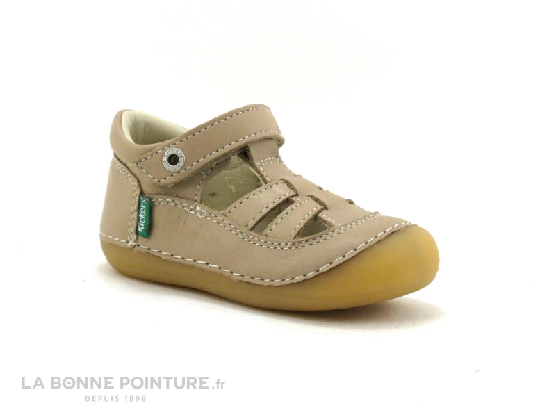 Kickers SUSHY Beige - Sandale Bebe Bout Ferme 3 Kickers SUSHY Beige - Sandale Bebe Bout Ferme