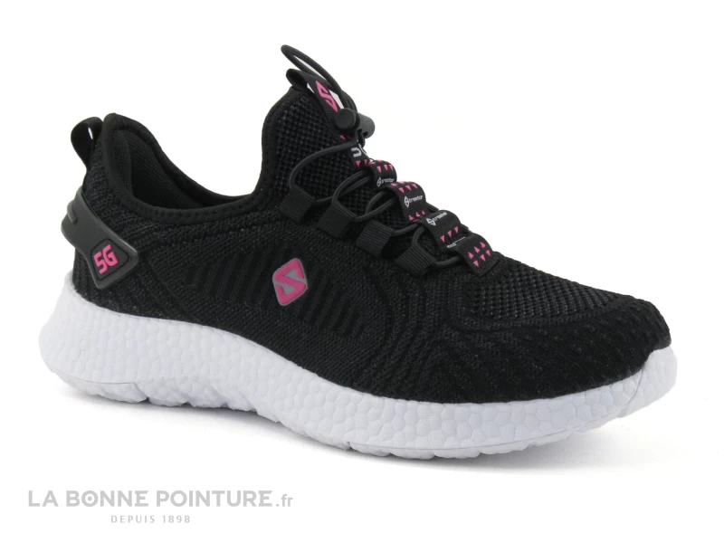 Streeter BRAIL Noir - Basket Slip On Femme - Maille Noire 3 Streeter BRAIL Noir - Basket Slip On Femme - Maille Noire