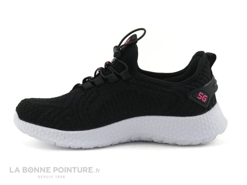 Streeter BRAIL Noir - Basket Slip On Femme - Maille Noire 5 Streeter BRAIL Noir - Basket Slip On Femme - Maille Noire – Image 3