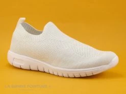 Skechers Boutique 7 Morans KUBANA Blanc - Basket Slip-on Femme Avec Paillettes