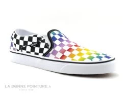 Vans ASHER Rainbow Check - Basket Damier Noir Multi