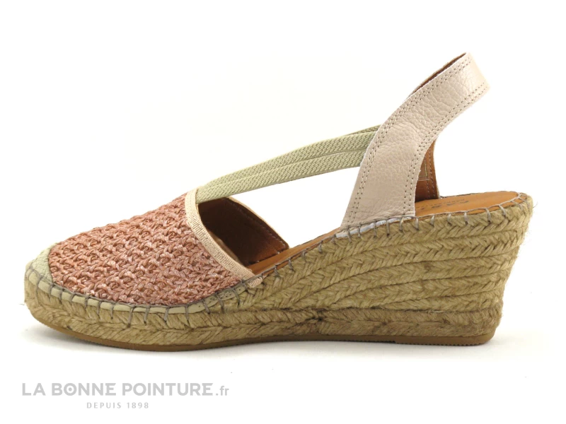 Fabiolas 307260 Nude - Espadrille Rose Talon Compense 5 Fabiolas 307260 Nude - Espadrille Rose Talon Compense – Image 3